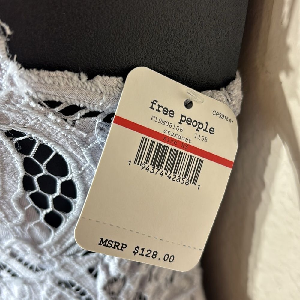 Free people one women’s xs adella slip dress‎ maxi stardust fairy assymetric new - Picture 5 of 9
